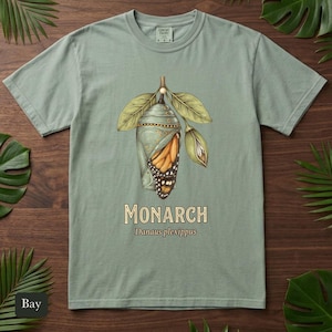 Monarch Butterfly Comfort Colors® Shirt, Cottagecore Vintage Science Illustration