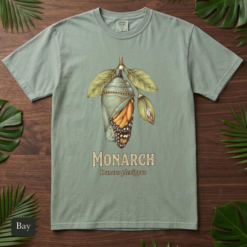 Monarch Butterfly Comfort Colors® Shirt, Cottagecore Vintage Science Illustration