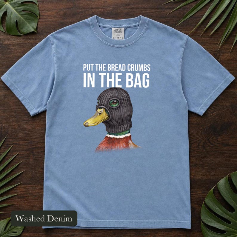 Criminal Mallard Duck Shirt, Comfort Colors® Ski Mask Duck Tshirt, Unhinged Bird Meme Tee, Funny Duck Lover Gift, Bird Nerd Gift