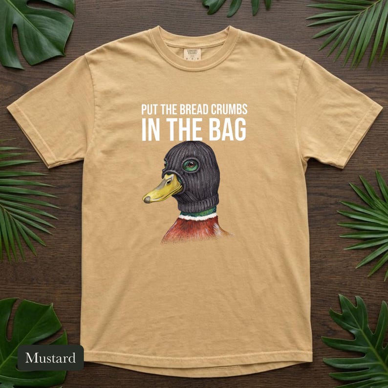 Criminal Mallard Duck Shirt, Comfort Colors® Ski Mask Duck Tshirt, Unhinged Bird Meme Tee, Funny Duck Lover Gift, Bird Nerd Gift