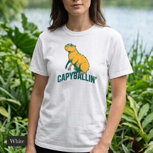 Capybara Shirt, Capyballin' Comfort Colors® Tee, Funny Animal Meme Tshirt, Cute Zoo Animal Graphic Tee, Capybara Lover Gift