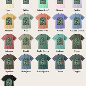 Poison Dart Frog Shirt, Comfort Colors® Naturalist Science Tee, Blue Rainforest Frog Illustration, Frog Lover Gift, Biology Teacher Gift