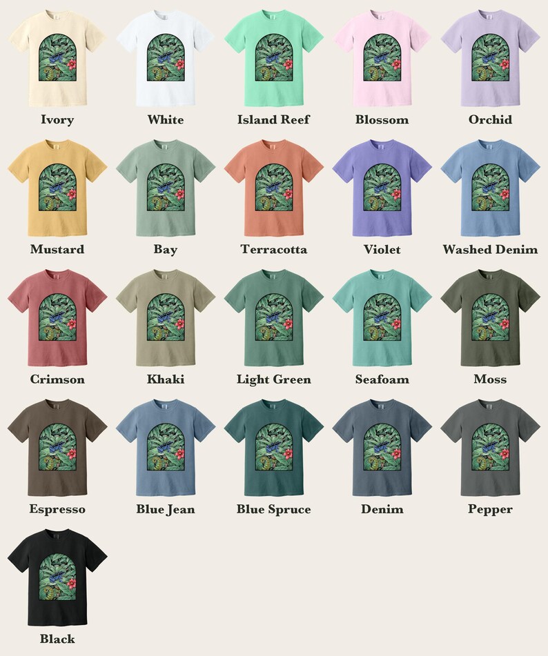 Poison Dart Frog Shirt, Comfort Colors® Naturalist Science Tee, Blue Rainforest Frog Illustration, Frog Lover Gift, Biology Teacher Gift