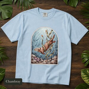 Sea Otter Shirt, Comfort Colors® Sea Life Tee, Coastal Aesthetic Ocean Illustration for Otter Lovers, Aquarium Shirt, Marine Biology Gift