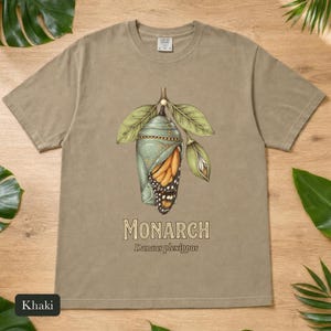 Monarch Butterfly Comfort Colors® Shirt, Cottagecore Vintage Science Illustration