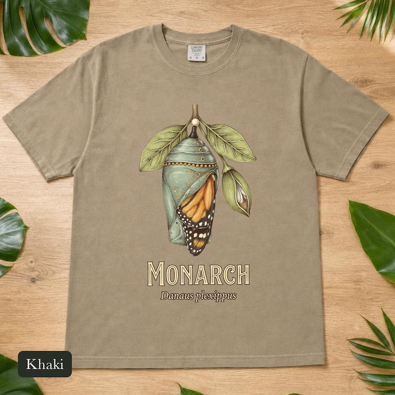 Monarch Butterfly Comfort Colors® Shirt, Cottagecore Vintage Science Illustration