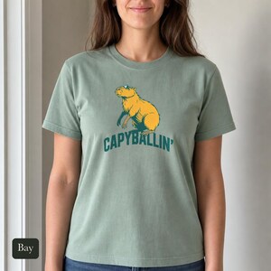 Capybara Shirt, Capyballin' Comfort Colors® Tee, Funny Animal Meme Tshirt, Cute Zoo Animal Graphic Tee, Capybara Lover Gift