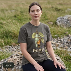 Monarch Butterfly Comfort Colors® Shirt, Cottagecore Vintage Science Illustration