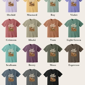 Raccoon Leaf Peepin' Comfort Colors® Cotton Shirt, Vintage Autumn Camp Illustration
