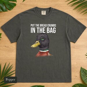 Criminal Mallard Duck Shirt, Comfort Colors® Ski Mask Duck Tshirt, Unhinged Bird Meme Tee, Funny Duck Lover Gift, Bird Nerd Gift