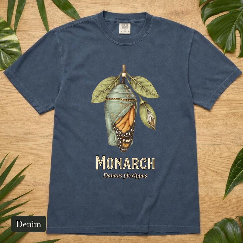 Monarch Butterfly Comfort Colors® Shirt, Cottagecore Vintage Science Illustration