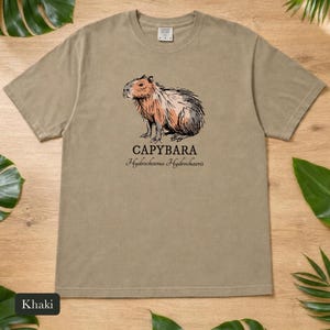 Ink Sketch Capybara Shirt, Comfort Colors® Animal Graphic Tee, Weird Animal Shirt, Capybara Gift for Zookeepers, Animal Lover Gift