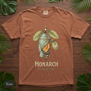 Monarch Butterfly Comfort Colors® Shirt, Cottagecore Vintage Science Illustration