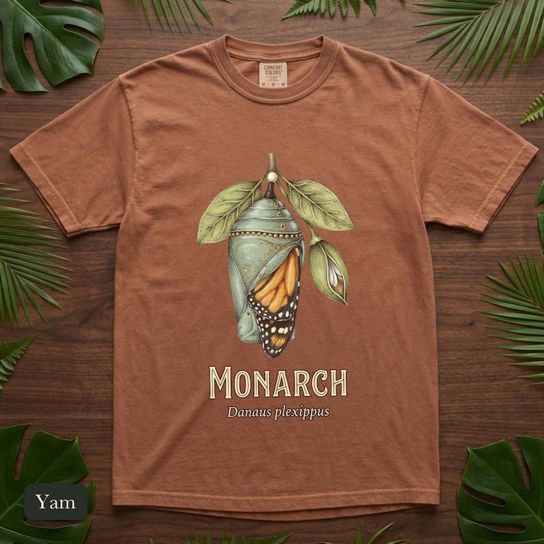 Monarch Butterfly Comfort Colors® Shirt, Cottagecore Vintage Science Illustration