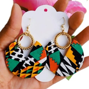 Unique  Handmade African print  earrings