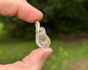 Tourmaline Wire Wrapped Pendant