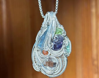 Tanzanite Wire Wrapped Pendant