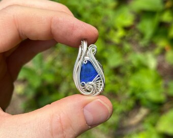 Australian Opal Wire Wrapped Pendant