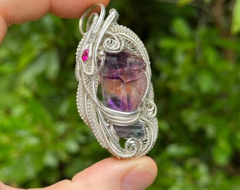 Amethyst Wire Wrapped Pendant