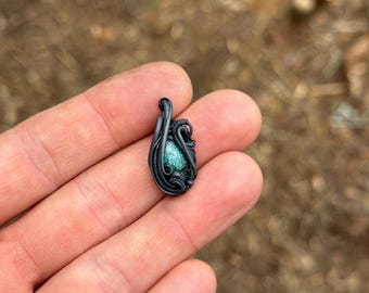 Chrysocolla Wire Wrapped Pendant