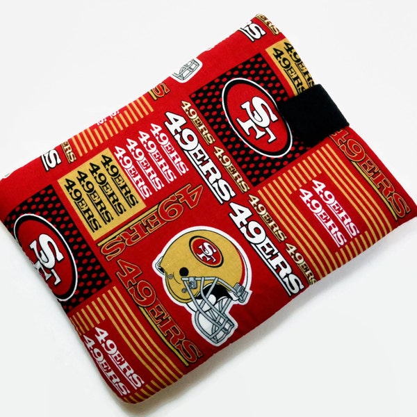 Hand Crafted Tablet Case From Licensed NFL San Francisco 49er's Football Team Fabric /Case for: iPad Mini, Kindle Fire HD 7, Nexus,Nook HD