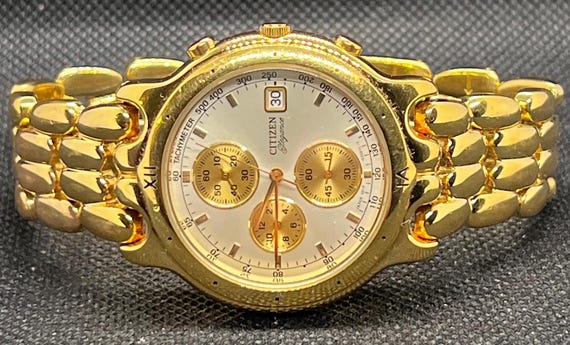 Super Rare Luxury Citizen Chronograph+Tachymeter+Date Men Watch