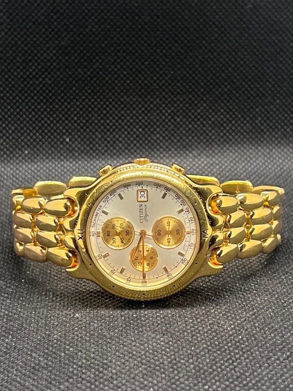 Super Rare Luxury Citizen Chronograph+Tachymeter+Date Men Watch