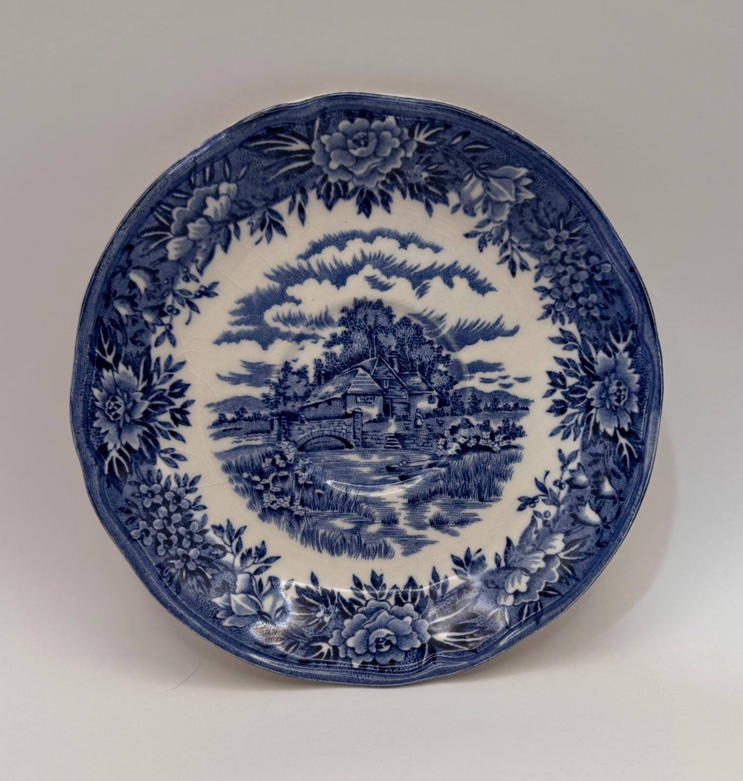 English Village Blue by Salem - Etsy