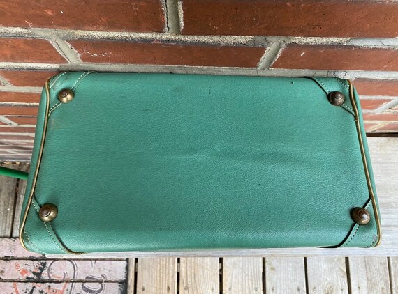 Vintage 1960s Double Handle Travel Bag / Handbag … - image 6