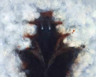 Stephen King inspired, The Library Policeman, Original Oil Painting, Horror