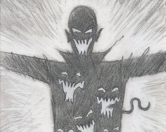 Nightmare, Preternatural, Paranormal, Original Drawing, Sketch Pad, Sketches, Divine Mania