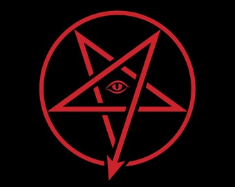 Bumper Sticker, Satanic, Pentagram, Adversary