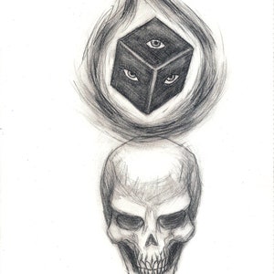 Black Cube, Saturn, Obsidian, Original Drawing, Sketch Pad, Sketches, Divine Mania