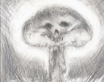 Nuclear Bomb, BOOM, Original Drawing, Sketch Pad, Sketches, Divine Mania