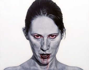 Rammstein, Mutter, Original Large Oil Painting, Germany, Fine Art