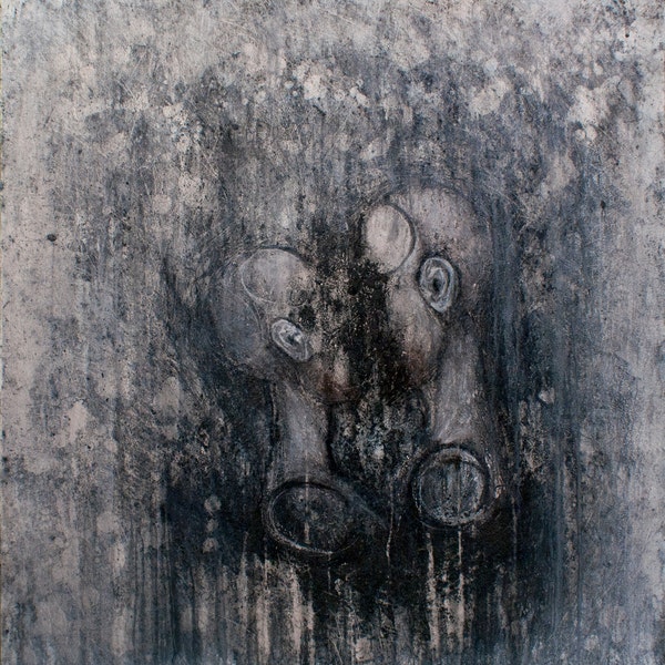 Fine Art, ORIGINAL, Surreal, Oil & Charcoal Painting, Apocalypse, 30"x30" On Canvas