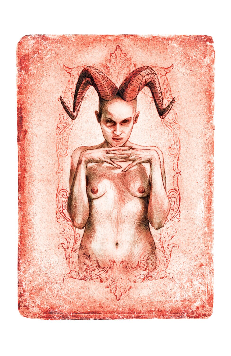 Babalon, Scarlet Woman, Signed Giclee, Digital Illustration