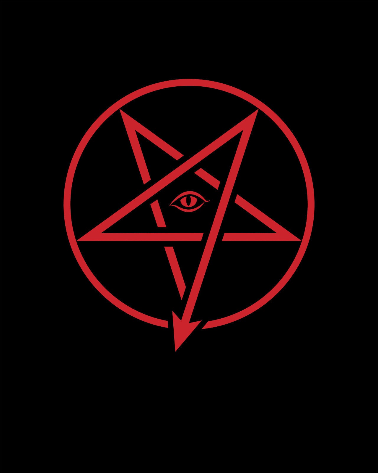 Blood Satan Pentagram Occult Religion Goth - Satanic Pentagram T