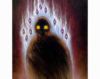 Skinwalker, Nagual, Brujo, la chusa, sorcerer, Original Oil Painting, Shapeshifter