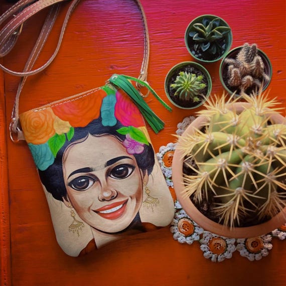 Garden Of Smiles - Hand Painted Leather bag