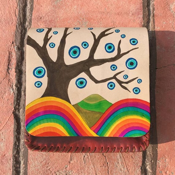 Sprited Ground - Hand-Painted Leather Art Bag