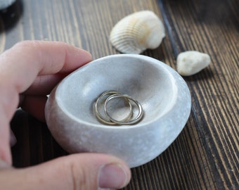 stone bowl - sea pebble bowl - ring bowl - beach pebble plate