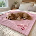 Personalized Dog Blanket Embroidered Pet Name, Custom Cotton Puppy Blanket, Dog Mom Gift, Cozy Pet Throw, Cat Blanket, New Puppy Present product logo