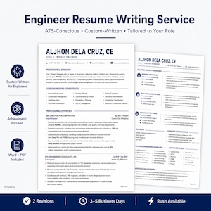 May include: A two-page professional CV for a civil and project engineer named Aljhon Dela Cruz. The document includes sections for professional summary, core competencies, work experience, education, licences, and technical skills.