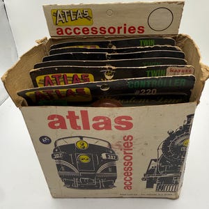 1970s Atlas Custom-Line Model Train Controllers Lot, NOS #210 #220 (Dealer Display Box)