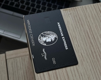 Carta AMEX Centurion in metallo nera personalizzata 1:1 – Acciaio inossidabile, incisione laser, design 2026