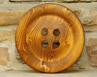 large wood button 6 big wooden button 6 inch huge etsy