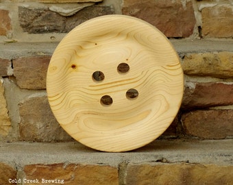 large wood button 6 big wooden button 6 inch huge etsy