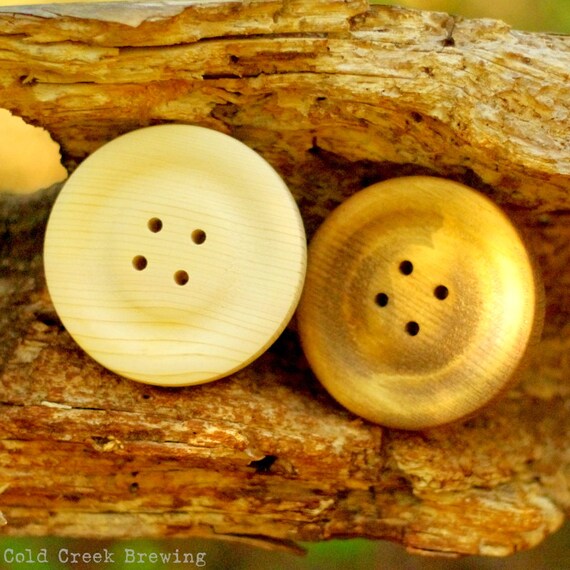 Giant Button Wall Decor Big Wooden Buttons 4 Qty 2 Etsy