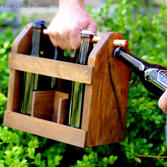 Beer Best Man Gift Home Brew Six Pack Carrier Wooden Beer Best Man Gift Home Brew Six Pack Carrier Wooden Caddy Bottle Opener Men Groomsmen